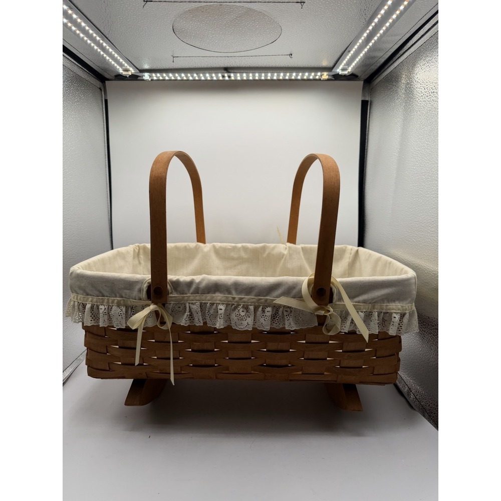 Longaberger 1991 Doll Cradle Basket – LARGE 🧺👶 – Beautiful Classic Piece - Picture 5 of 8